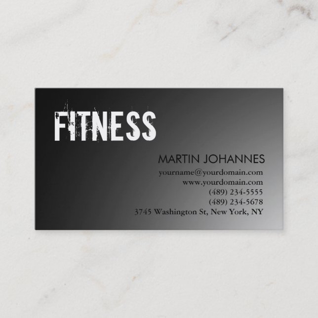 Fitness moderne Sport Carte de visite gris (Devant)