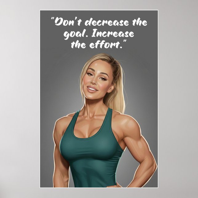 Fitness Motivation Poster – Increase the Effort (Devant)