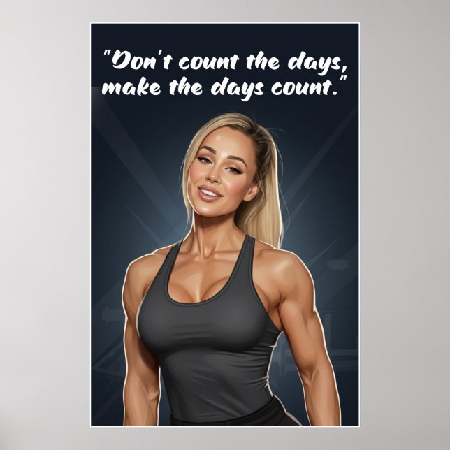 Fitness Motivation Poster – Make the Days Count (Devant)
