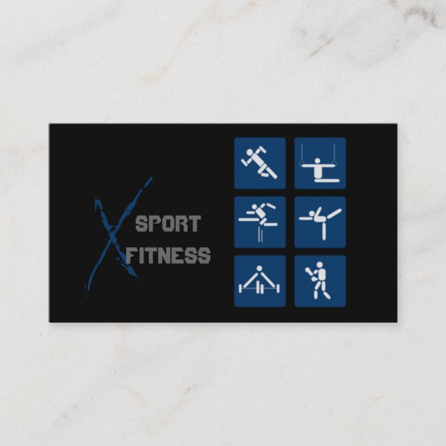 Fitness, Personal Trainer, Carte de visite (Devant)