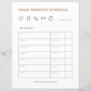 Fitness Planner Home Exercice Tracker