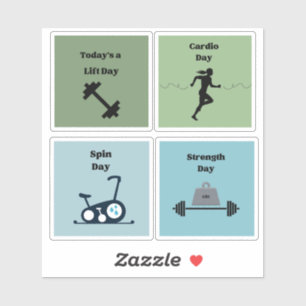 Fitness Workouts Gym Days Vinyl Stickers