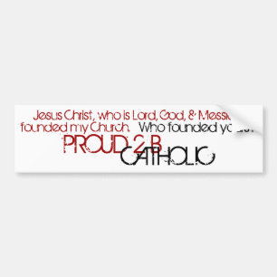 FIUVE 2 B CATHOLIQUE - Bumper Sticker - Rouge/Noir