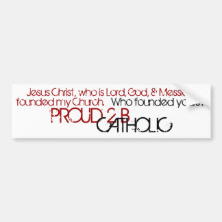 FIUVE 2 B CATHOLIQUE - Bumper Sticker - Rouge/Noir