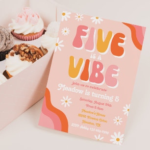 Five est une invitation d'anniversaire vibe   SUPE