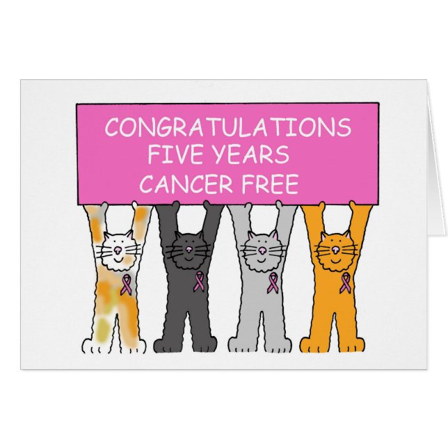 Five Years Cancer Free Congratulations (Devant horizontal)