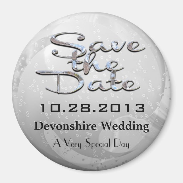 Fizzle Fun Save the Date Magnet (Devant)