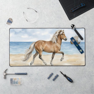 Fjara Cheval islandais aquarelle sur la plage