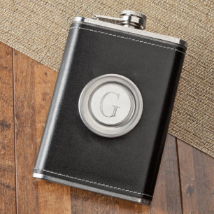 Flacon 8oz en cuir personnalisé/verre à liqueur 