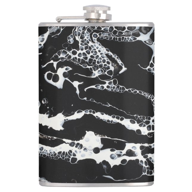 Flacon abstrait noir et de blanc - "mini Cray " (Devant)