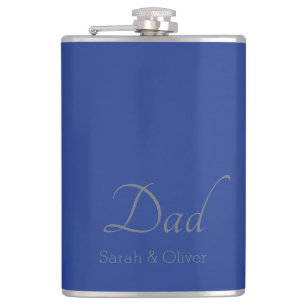 Flacon bleu et argent "Papa" vinyle enveloppé