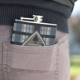 Flacon bleu plaid personnalisées Poker à pique