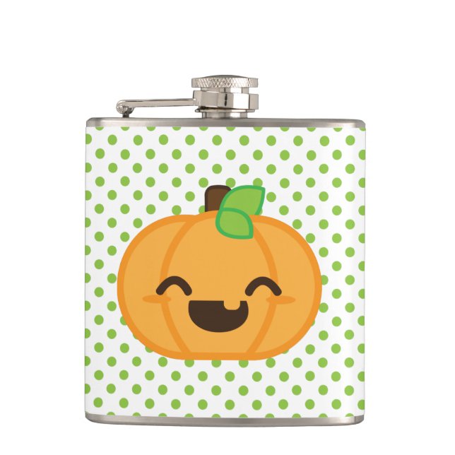 Flacon Citrouille Kawaii Jack-o'-lantern (Devant)