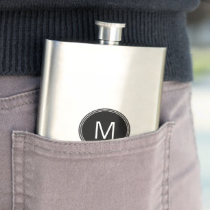 Flacon classique d'acier inoxydable de monogramme