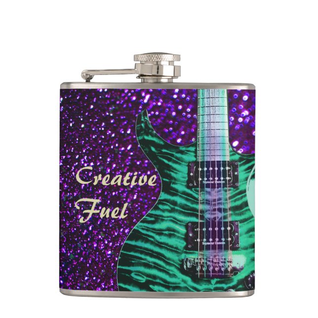 Flacon créatif de carburant avec la guitare verte (Devant)