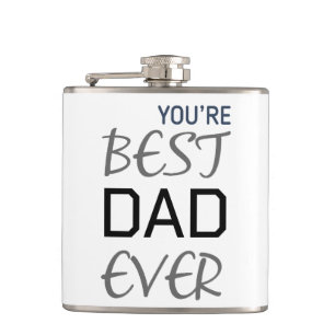 Flacon customisé Meilleur papa Jamais Typographie