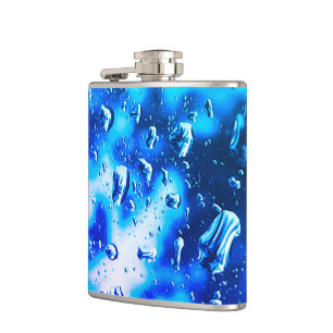 Flacon dans des teintes bleues dégradées de goutte