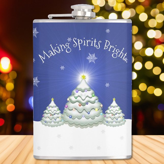 Flacon d'arbre de Noël bleu (Blue Christmas Tree Flask)