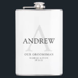 Flacon de boisson Groomsman<br><div class="desc">Merci à tous vos groomsmen avec ces flacons monogrammés personnalisés et amusants!</div>