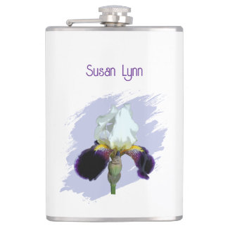 Flacon de boisson Iris Violet et Blanc