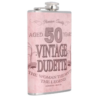 Flacon de dudette de style vintage humour rose 50