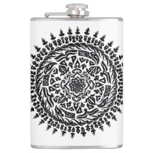 Flacon de géométrie sacrée mandala tribal complexe