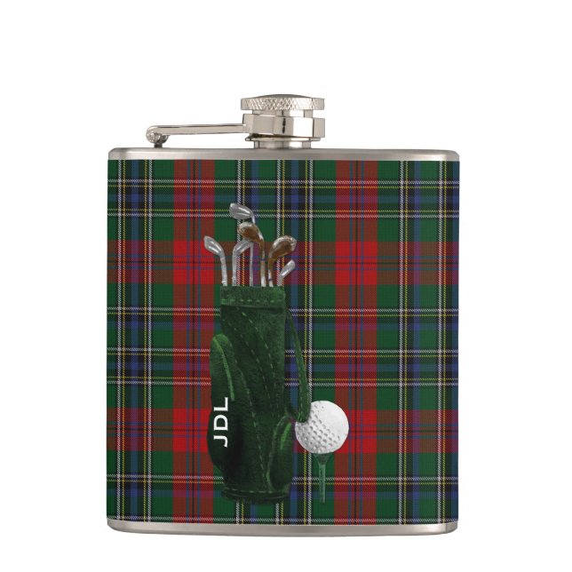 Flacon de golf monogramme Clan MacLean Tartan Plai (Devant)