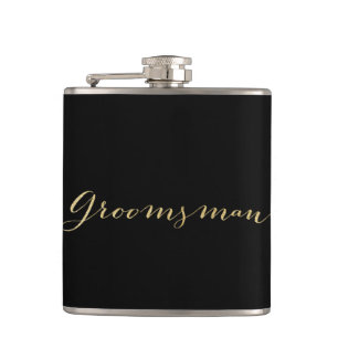 Flacon de Groomsman de parties scintillantes d'or