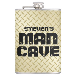 Flacon de grotte homme personnalisé avec plaque de