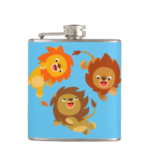 Flacon de hanche aux Lions sans poids