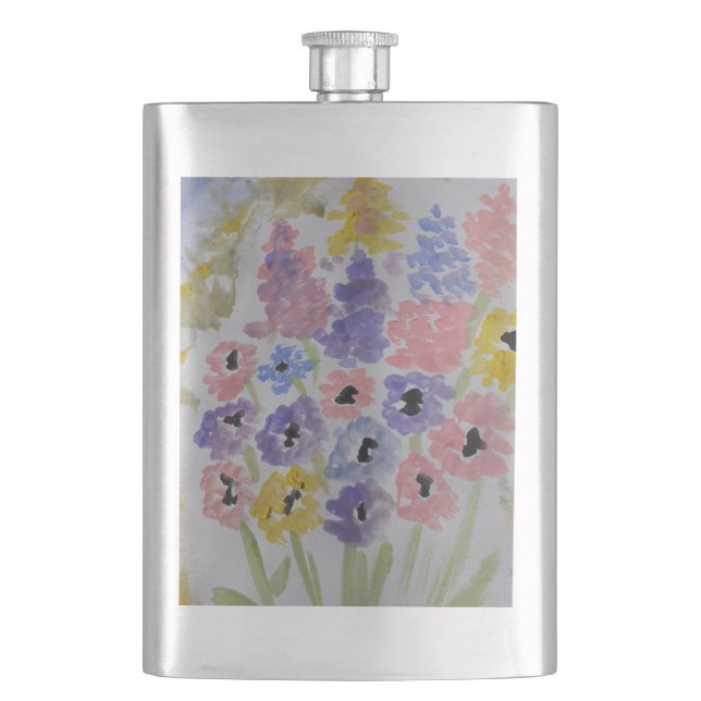 Flacon de hanche classique Fleur sauvage d'été (devant)