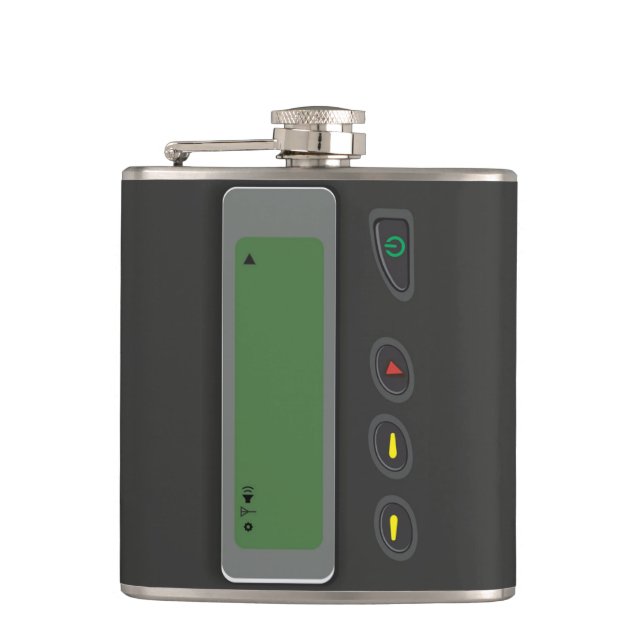 Flacon de hanche de concepteur dingue de 7 onces - (Devant)