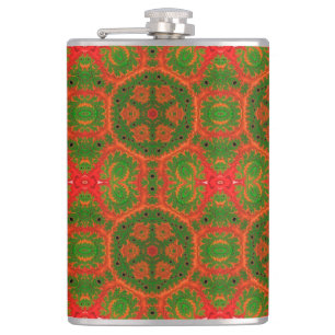 Flacon de hanche Kaleidoscope orange et vert