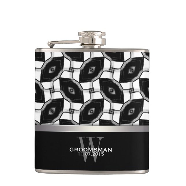 Flacon de hanche Memento pour Motif de l'oeil noir (Devant)