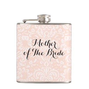 Flacon de mariage damassé vintage rose pour la mèr