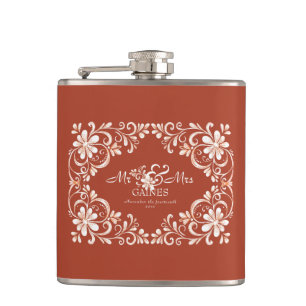 Flacon de mariage Monsieur & Madame Rouge Romantiq