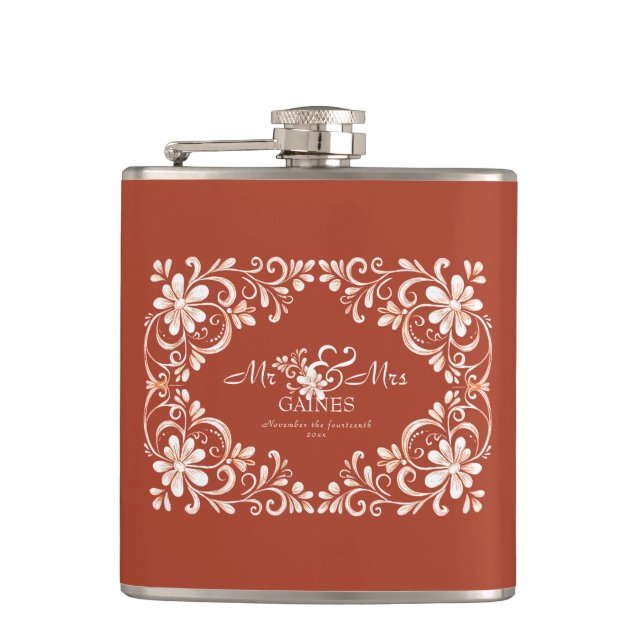 Flacon de mariage Monsieur & Madame Rouge Romantiq (Devant)