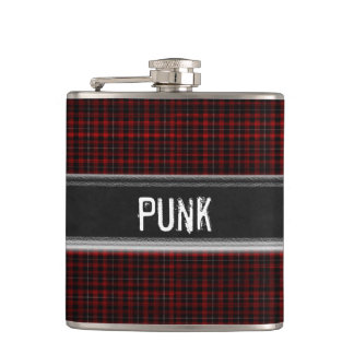 Flacon de monogramme Plaid Punk Rock personnalisé
