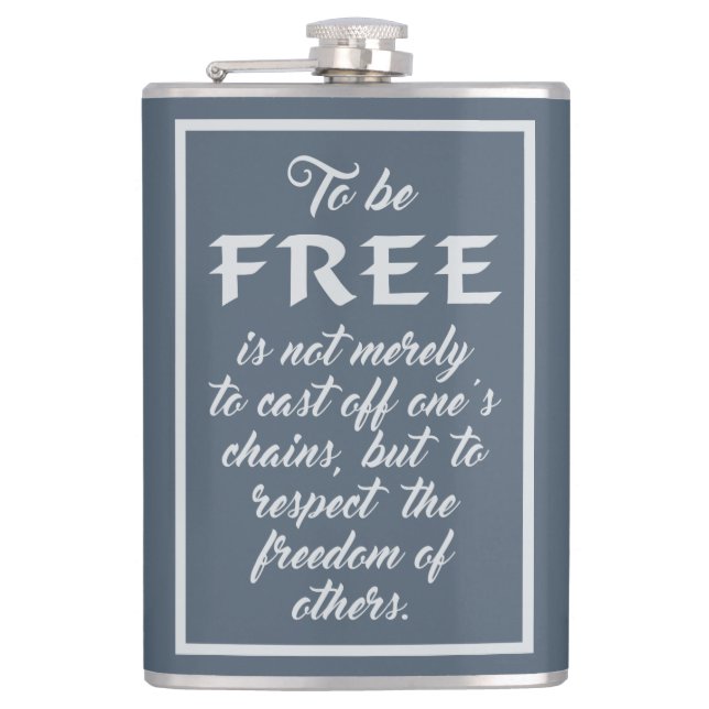 Flacon de nom personnalisé de citation de liberté (Devant)