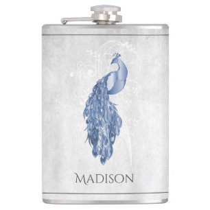 Flacon de paon bleu élégant