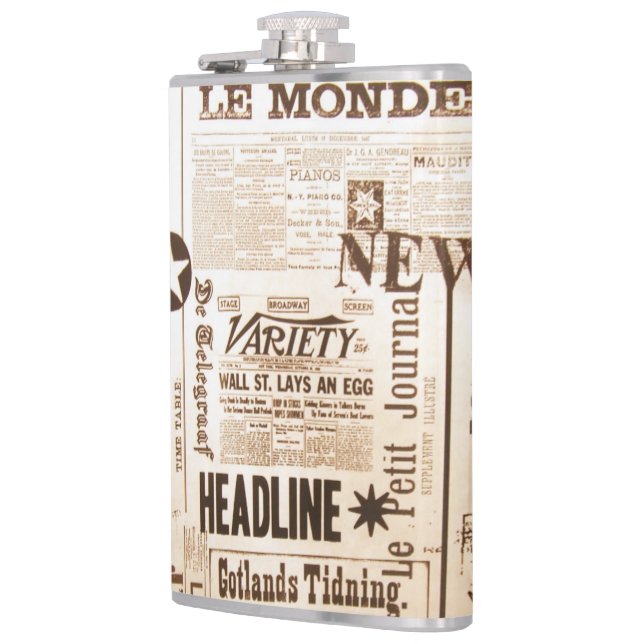 Flacon de papier journal vintage (Gauche)