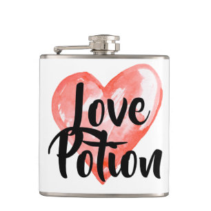 Flacon de philtre d'amour avec le coeur