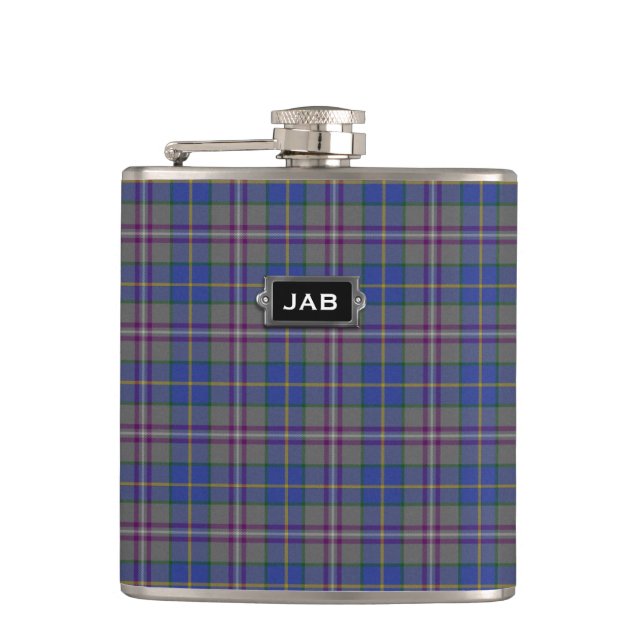 Flacon de tarte monogramme de clan en tartan (Devant)