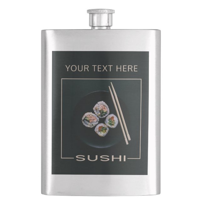 Flacon de texte personnalisé SUSHI (devant)