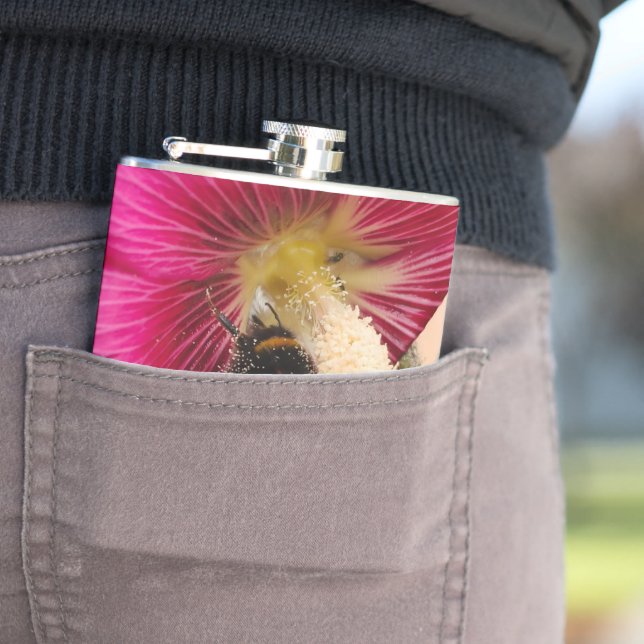 Flacon de vinyle Hollyhock bumble bee (In Situ)