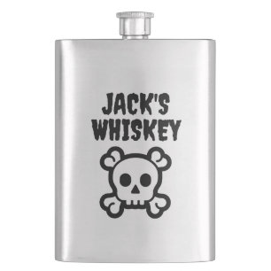 Flacon de whisky personnalisé avec symbole crâne e