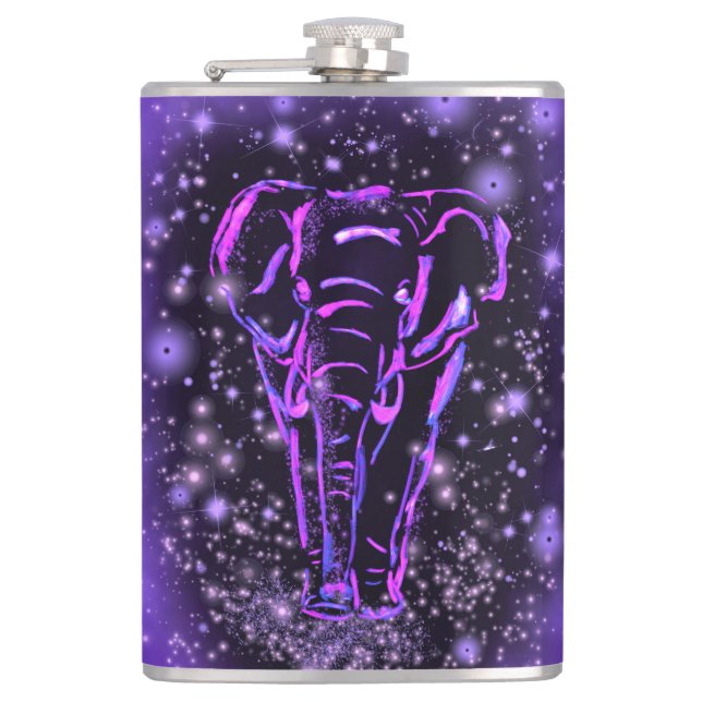 Flacon D'Éléphant Marchant À La Nuit Violette Star (Devant)