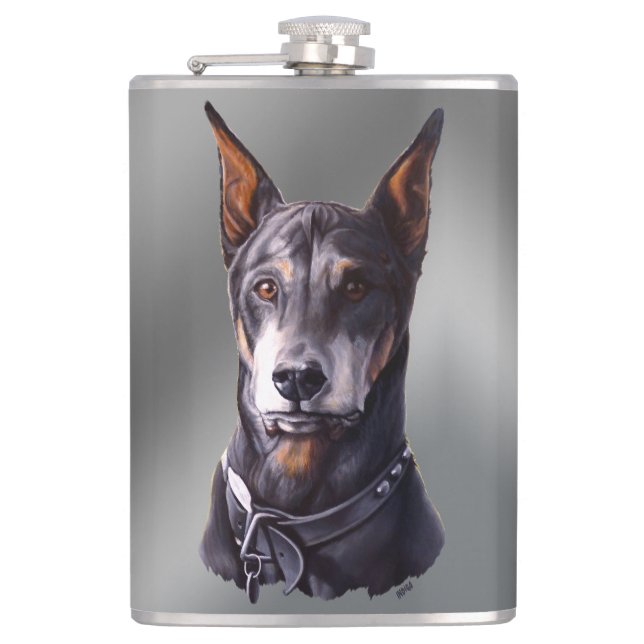 Flacon Doberman Personnalisez la fiole Doberman Pi (Devant)