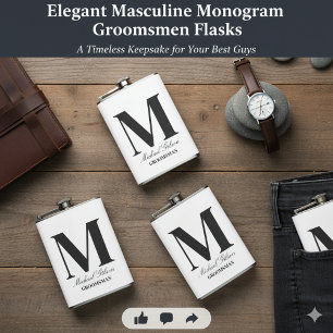 Flacon Élégant Monogramme - Cadeau Personnalisé po
