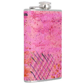 Flacon en acier inoxydable abstrait rose violet